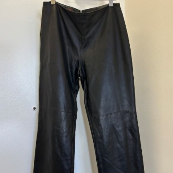 Vintage Danier Leather Pants Black - Picture 2 of 6
